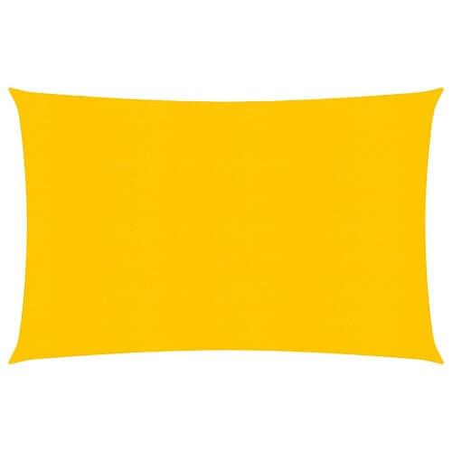 vidaXL Solsegel 160g/m² rektangulär gul 5x6 m HDPE