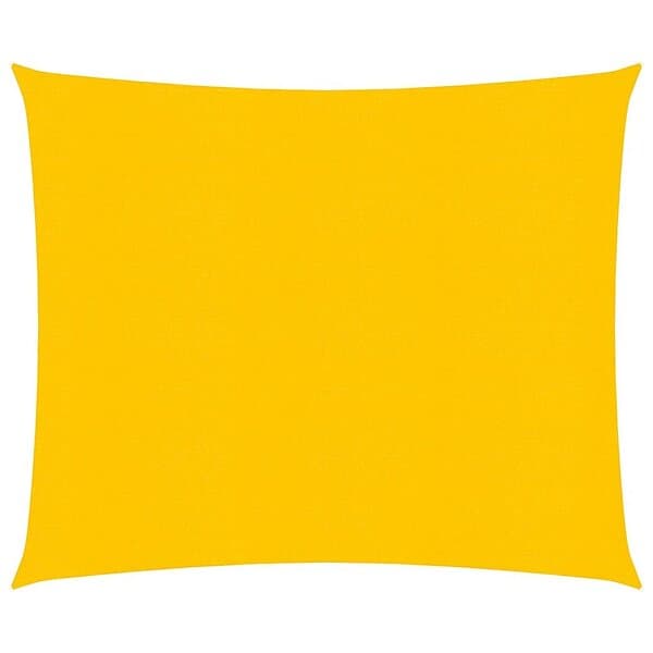 vidaXL Solsegel 160g/m² fyrkantig gul 4x4 m HDPE