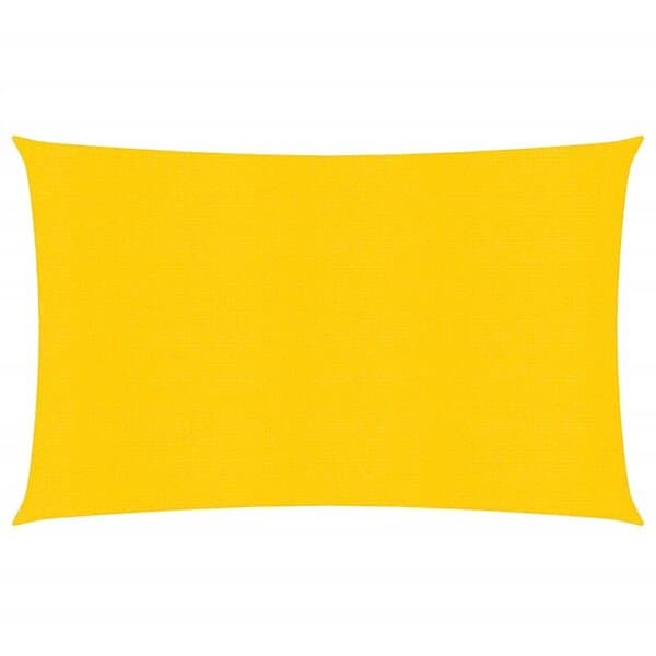 vidaXL Solsegel 160g/m² rektangulär gul 4x6 m HDPE