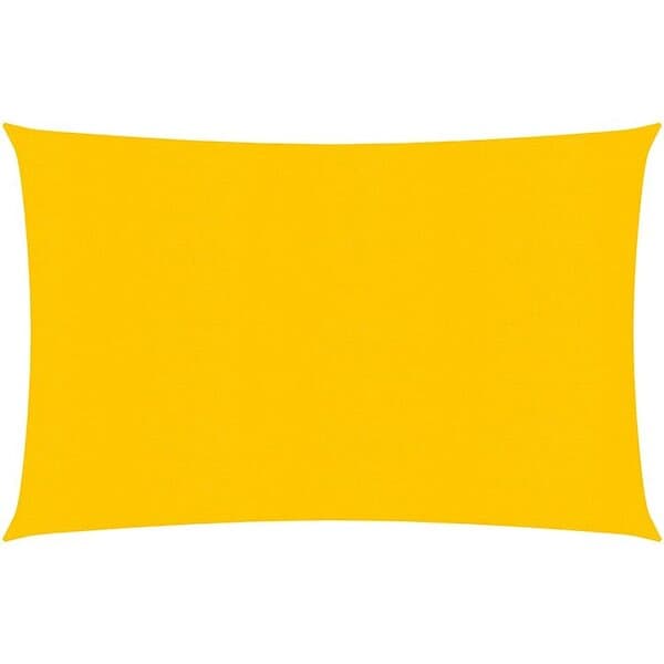 vidaXL Solsegel 160g/m² gul 3x4 m HDPE