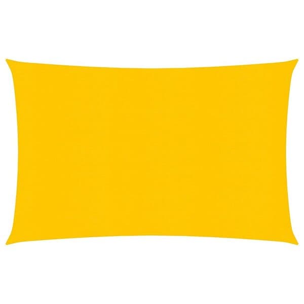 vidaXL Solsegel 160g/m² rektangulär gul 2x3 m HDPE