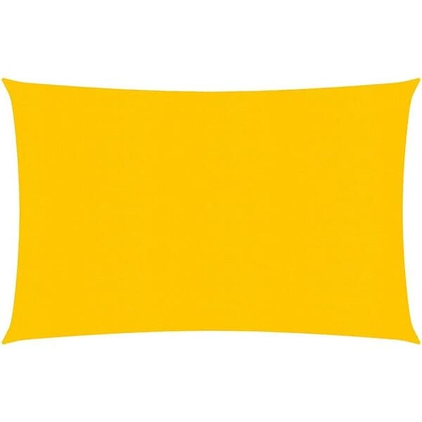 vidaXL Solsegel 160g/m² gul 3x5 m HDPE