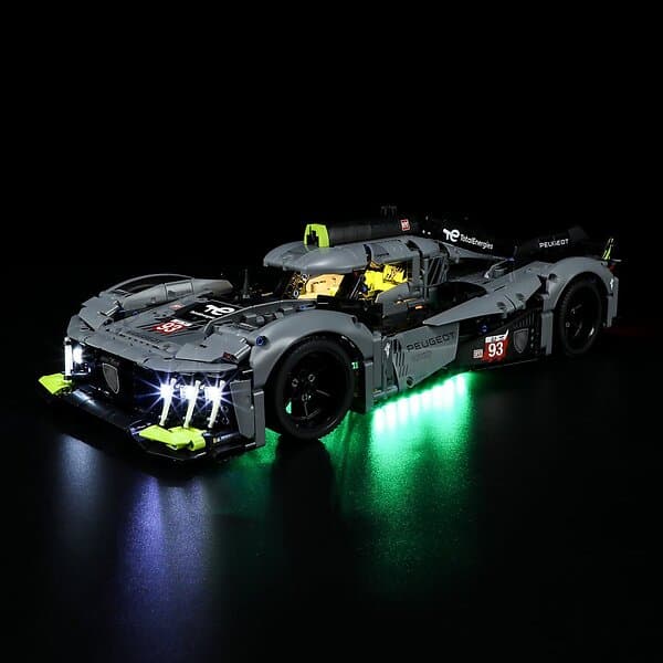 Lightailing Light Kit Belysning till LEGO Technic PEUGEOT 9X8 24H Le Mans Hybrid Hypercar 42156 LGK590