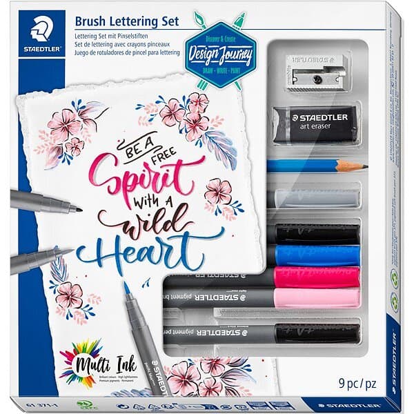 Staedtler Brush Lettering Set 9-pack Design Journey