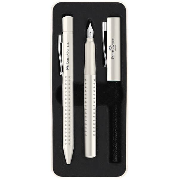 Faber-Castell Presentset Grip 2010 Metall, 1 Reservoarpenna 1 Kulspetspenna,