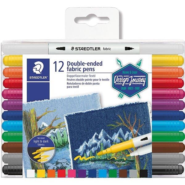 Staedtler Textilpenna dubbelspets 12-p Design Journey