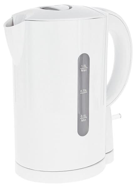 Clas Ohlson Liten vattenkokare 1 liter, vit, 1080W