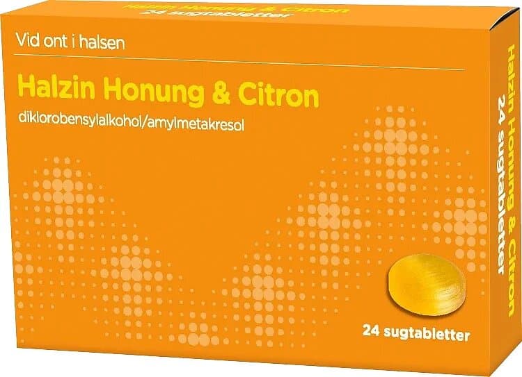 Halzin Honung & Citron Sugtablett Blister, 24tabletter