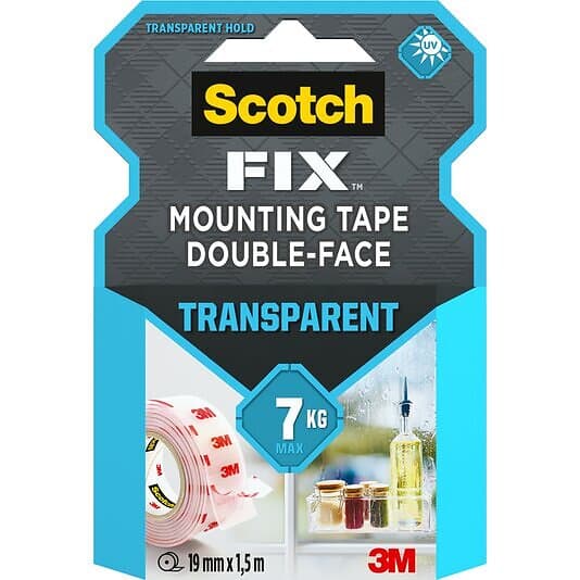 Scotch Monteringstejp transp. 19mmx1,5m