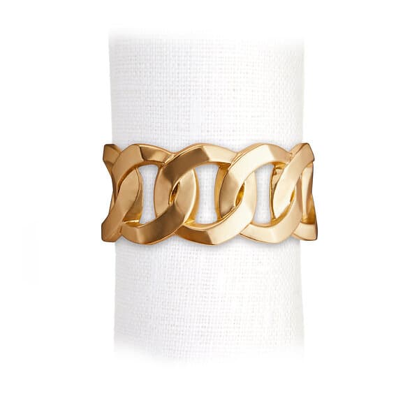 L'Objet Cuban Link Napkin Rings Set of 4