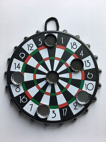 Winkee Bottle Cap Dart Board