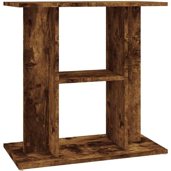 vidaXL Akvariebänk rökfärgad ek 60x30x60 cm konstruerat trä