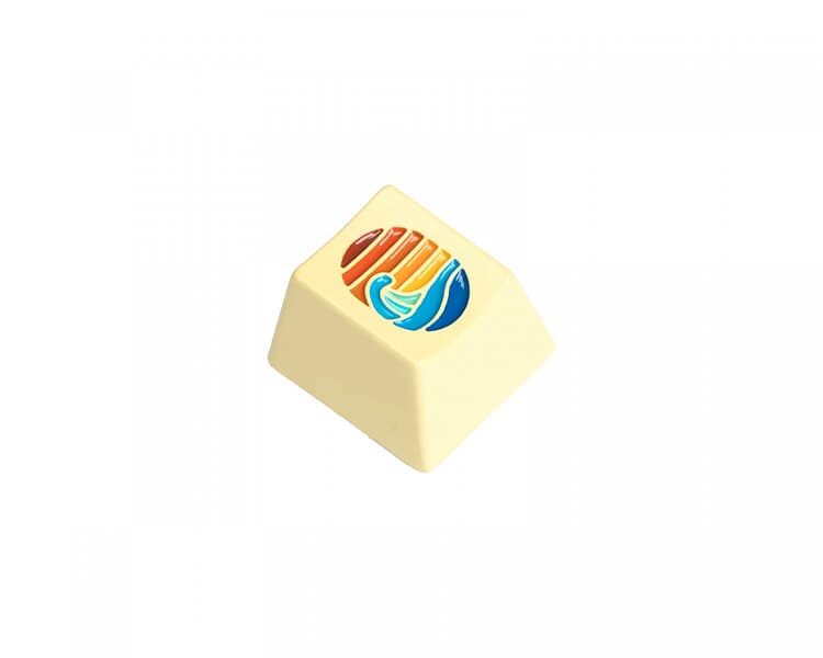 Keychron Colorful Great Wave Zinc Alloy Artisan Keycap Pale Yellow