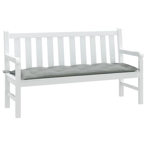 vidaXL Bänkdyna melerad ljusgrå 150x50x7 cm tyg