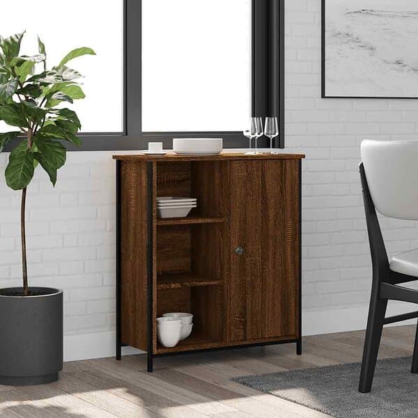 vidaXL Byrå brun ek 70x30x80 cm konstruerat trä