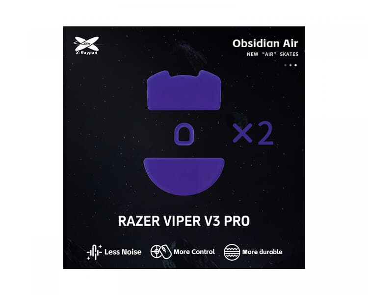 X-Raypad Obsidian Air Mouse Skates till Razer Viper V3 Pro