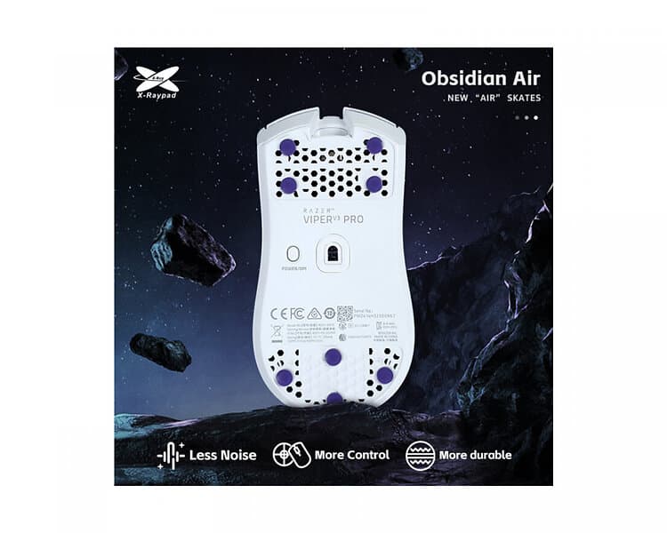 X-Raypad Obsidian Air Mouse Skates Universal Dots