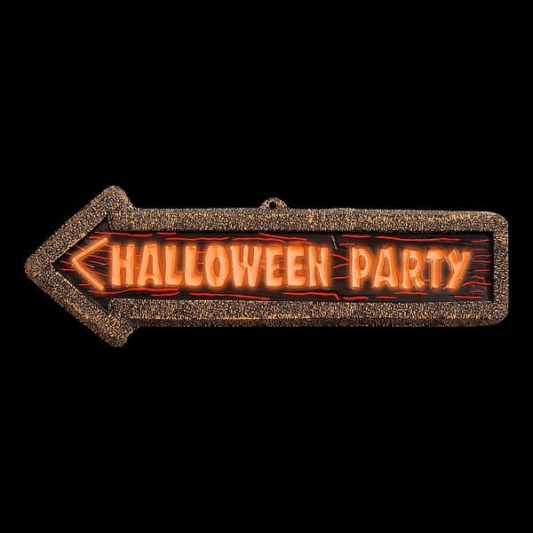 Skylt Halloween Party