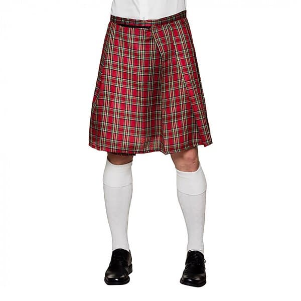 Kilt Skotskrutig Röd One size