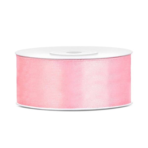 Satinband Ljusrosa 25 mm x 25 m