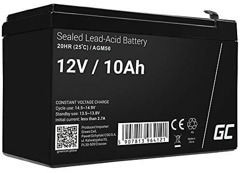Green Cell AGM 12 V 10 Ah batteri VRLA