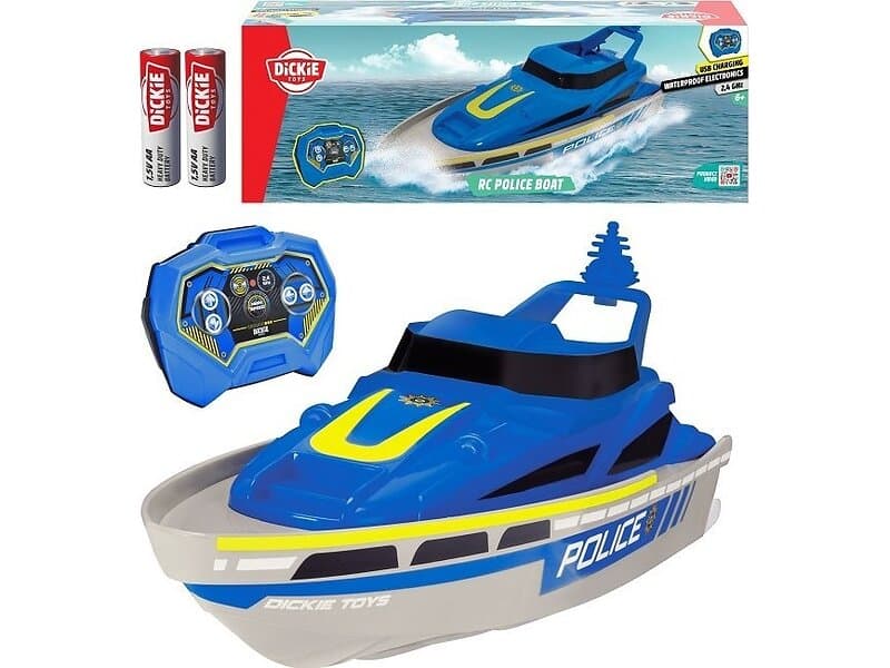 Dickie Toys RC Police Båt RTR