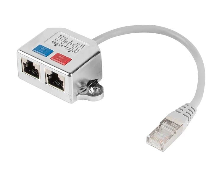 Lanberg RJ45->2x RJ45 Lan Splitter Adapter FTP Cable 15cm