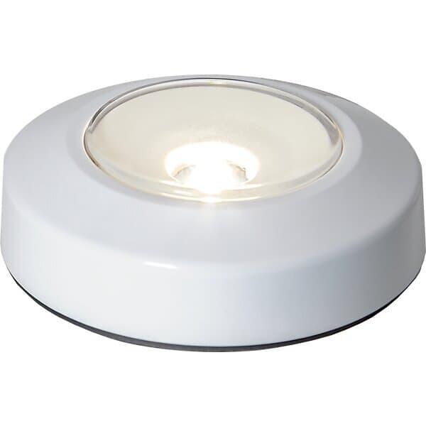 Spot-Light Batteridriven push LED vit