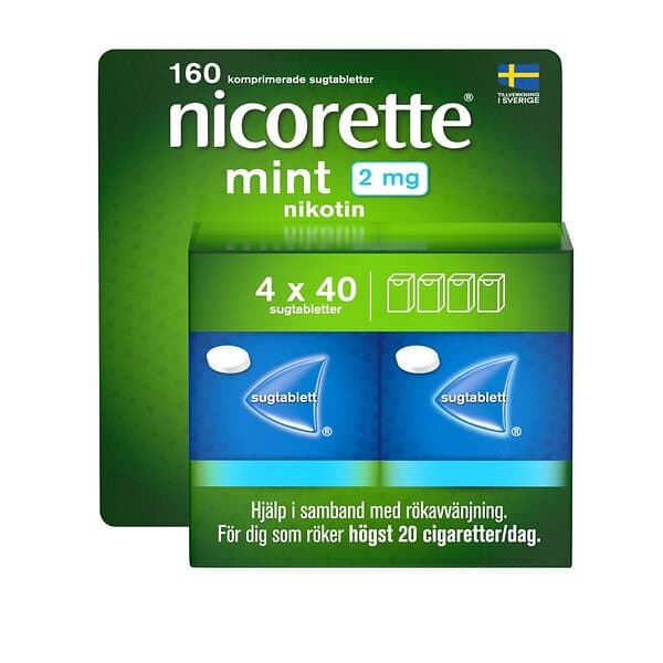 Nicorette Mint Sugtablett 2 mg 4 x 40 st