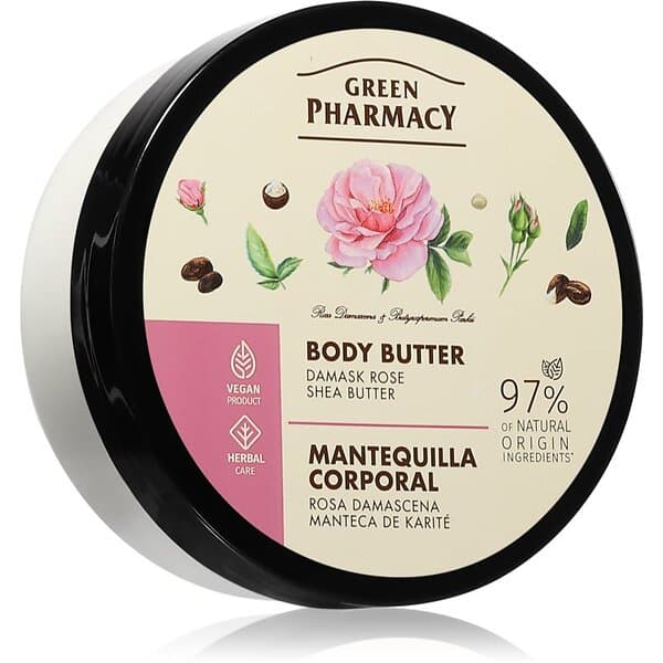 Green Pharmacy Damask Rose & Shea Butter Body Intensivt fuktgivande kroppssmör 200ml