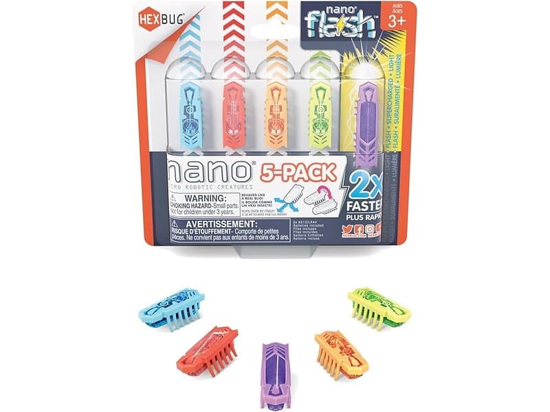 HEX BOTS interaktiv leksak Nano Flash 5-pack