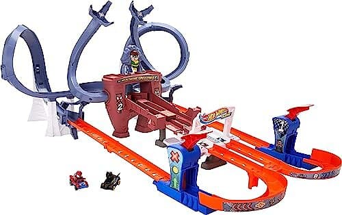 Hot Wheels Racerverse Bilbana Spider-Man's Web Slining Speedway Track Set