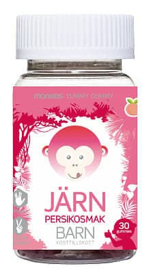Monkids Järn Barn Persika, 30 st