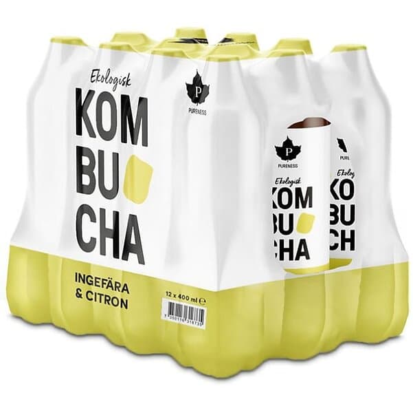 Pureness Kombucha Ingefära & Citron 12x40cl