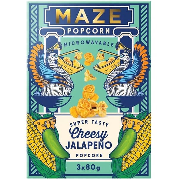 Maze Popcorn Cheesy Jalapeno 3x80g
