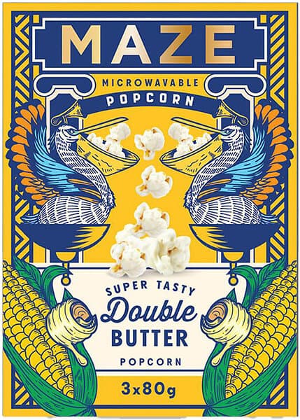 Maze Popcorn Double Butter 3x80g
