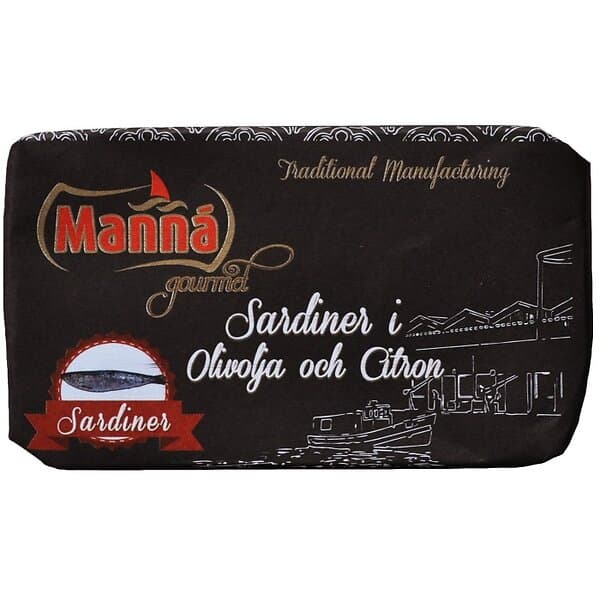 Manná Sardiner i Olivolja med Citron 120g