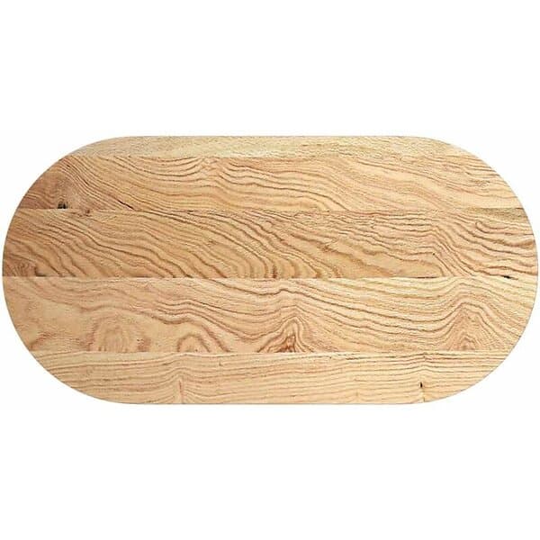 vidaXL Bordsskiva 120x60x2 cm massiv ek oval