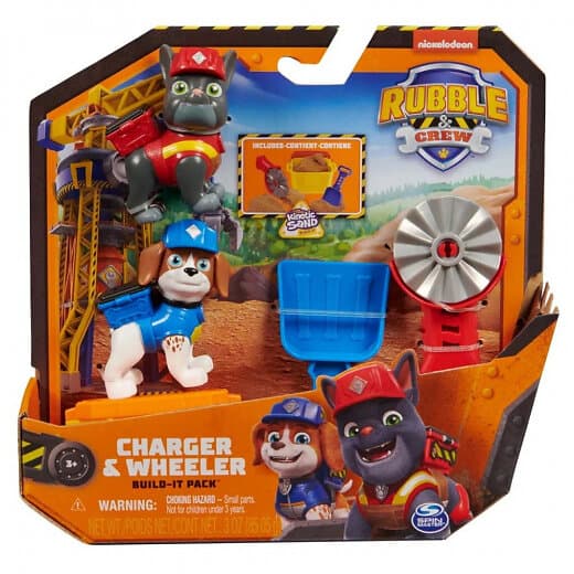 Spin Master Rubble & Crew Figure 2 Pack Charger & Wheeler