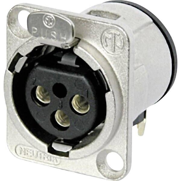 Neutrik NC3FD-H NC3FD-H XLR-kontakter Flänsanslutning