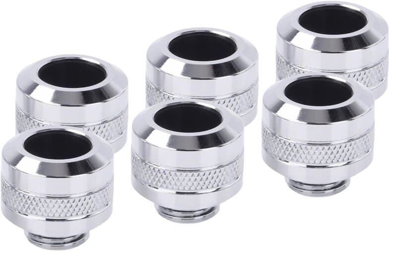 Alphacool Eiszapfen PRO 13mm HardTube fitting G1/4 chrome sixpack