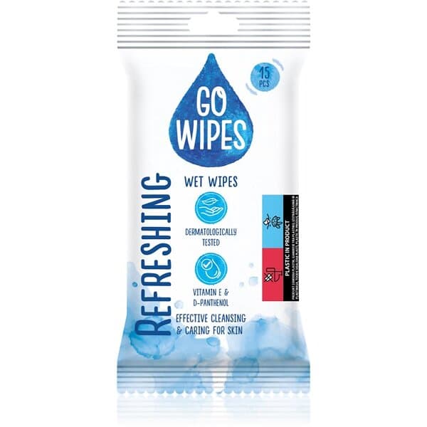 GoWipes Refreshing Våta rengöringsservetter för händer 15 st