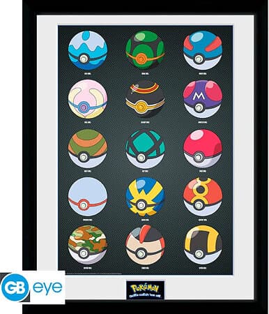 GB eye Pokemon Poke Balls Framed Print (30*40cm)