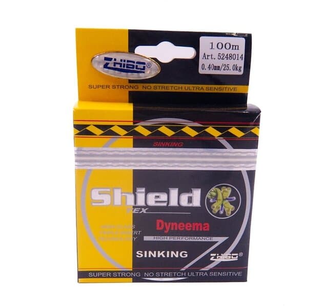 Shield Flätad fiskelina Zhibo sjunkande 0,4mm 100m multicolor