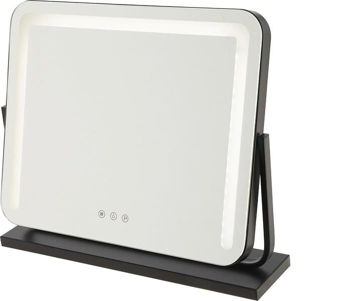 Northlight Sminkspegel med LED-belysning, svart, 52 x 44 cm