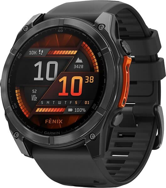 Garmin Fēnix 8 Amoled Gray 51mm Black Strap