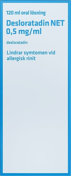 Desloratadin NET oral lösning 0,5 mg/ml 120 ml