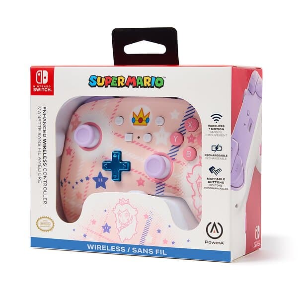 PowerA Enhanced Wireless ControllerPrincess Peach Plaid (Switch)