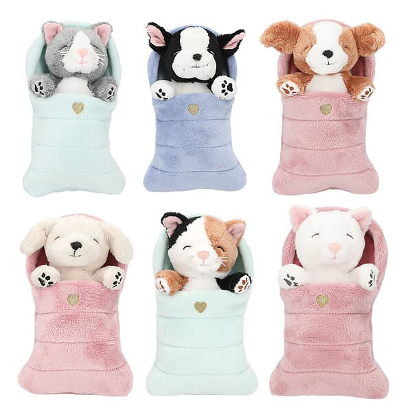 Topmodel Plush Dogs and Cats in Sleeping Bag (412867)