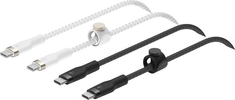 Belkin Twin USB-C- till USB-C-kablar 1m (svart/vit/2-pack)